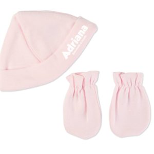 Gorro y manoplas Pink