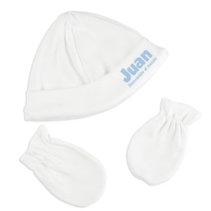 Gorro y manoplas White